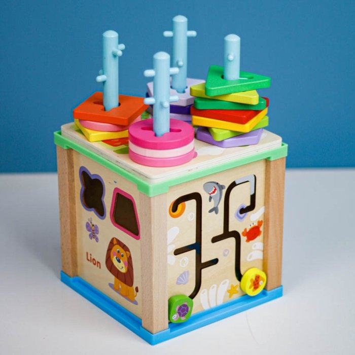 اسباب بازی مکعب هوش و فعالیت چوبی کد MWZ2070