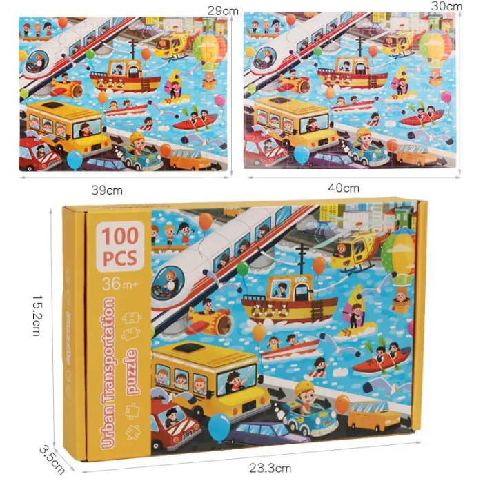 پازل 100 تکه مدل حمل و نقل دریایی کد 363867