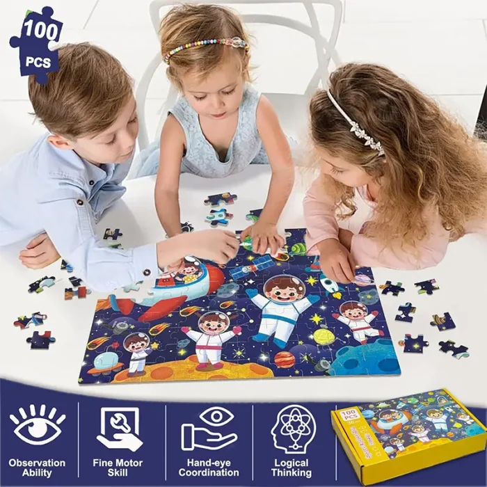 پازل 100 تکه مدل فضانورد کد 363881