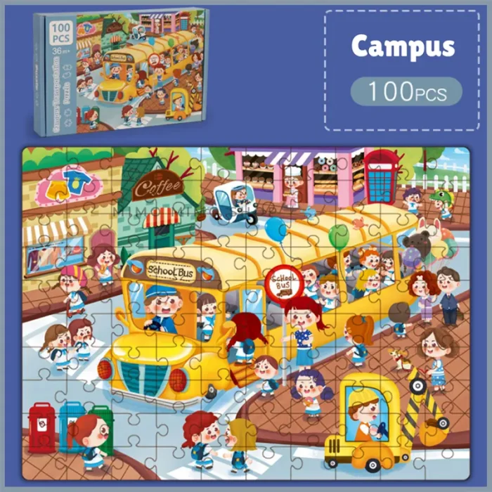 پازل 100 تکه مدل حمل و نقل جاده ای کد 363843