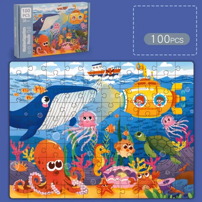 پازل 100 تکه مدل حیوانات دریا کد 363928