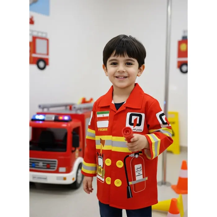 لباس مشاغل کودک آتش نشان کد P/678091/D