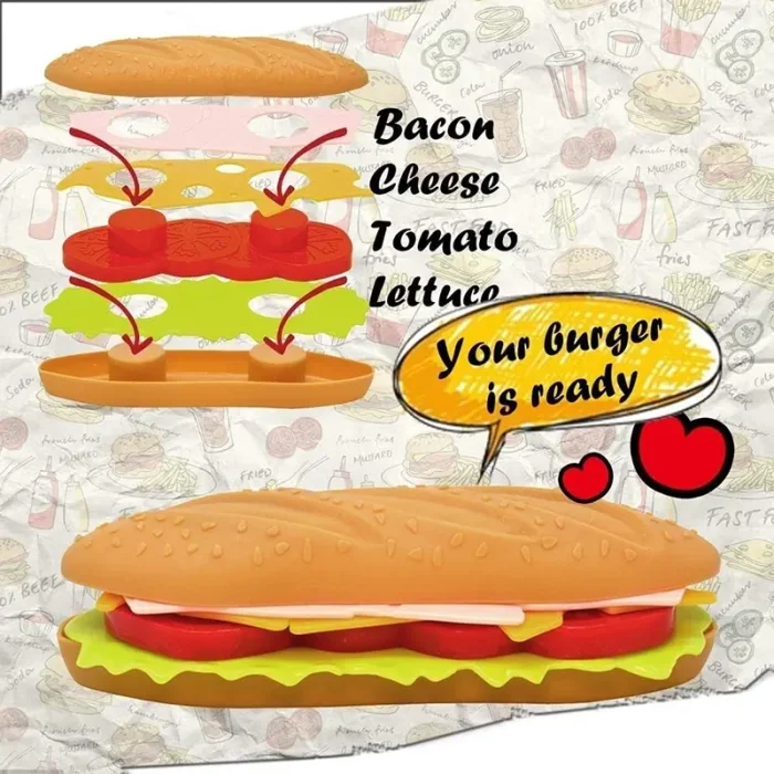 ست اسباب بازی فست فود ساندویچ کد 7210529