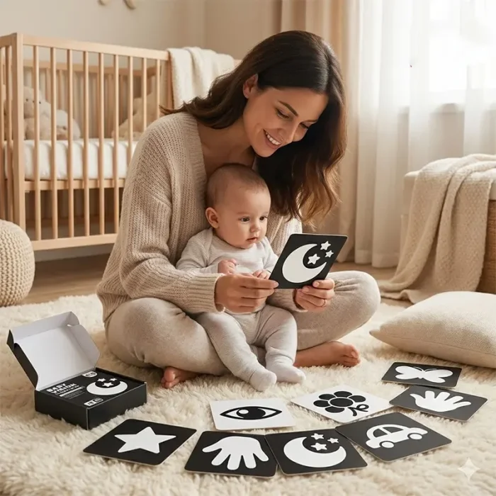 فلش کارت نوزاد سیاه و سفید کد QM271