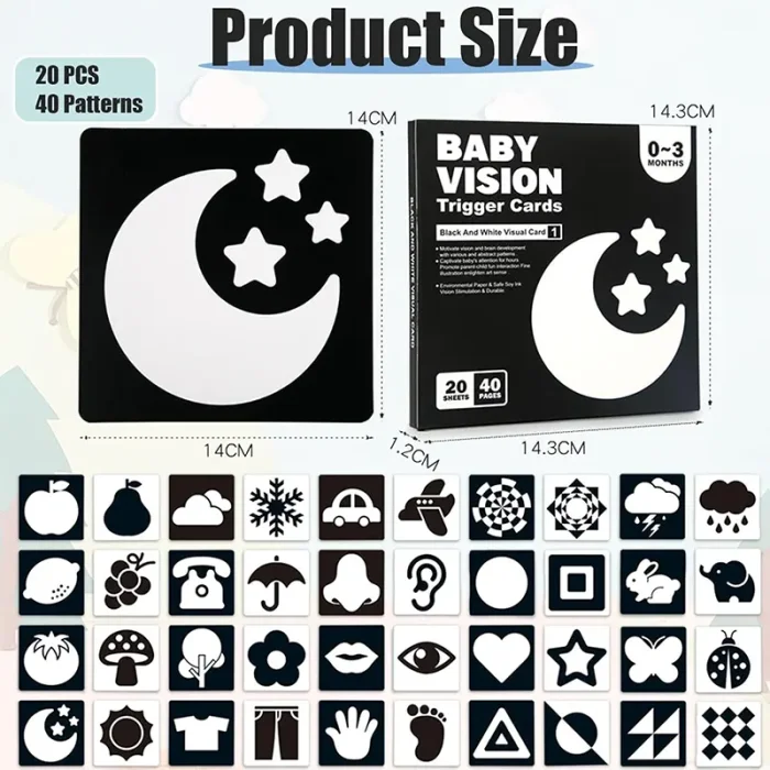 فلش کارت نوزاد سیاه و سفید کد QM271