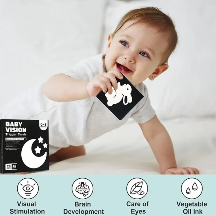 فلش کارت نوزاد سیاه و سفید کد QM271