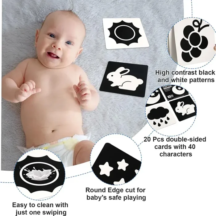 فلش کارت نوزاد سیاه و سفید کد QM271