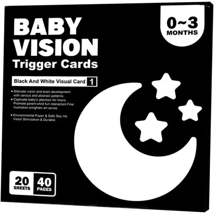 فلش کارت نوزاد سیاه و سفید کد QM271