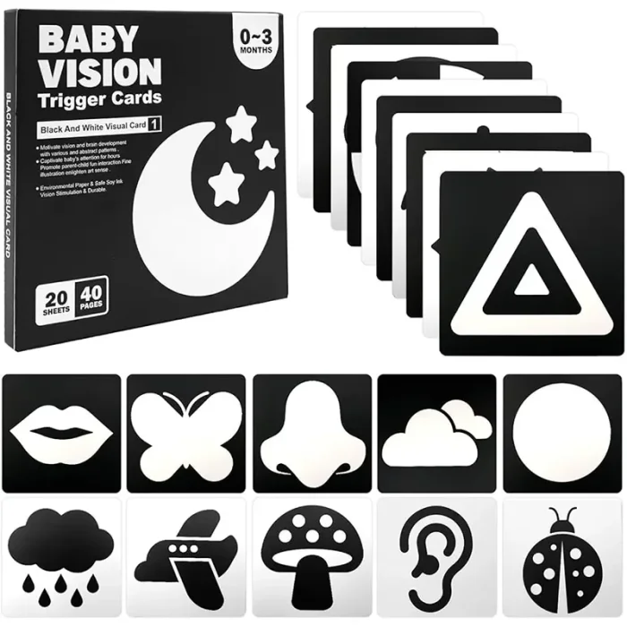 فلش کارت نوزاد سیاه و سفید کد QM271