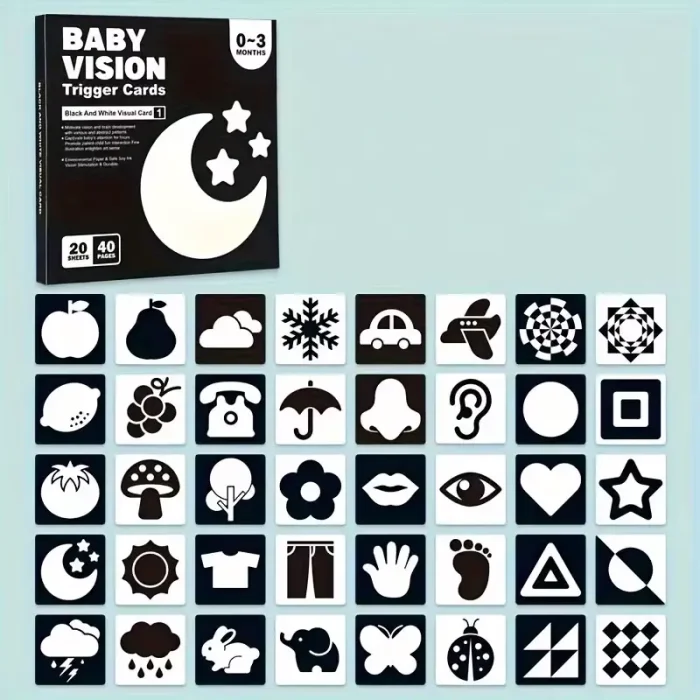 فلش کارت نوزاد سیاه و سفید کد QM271