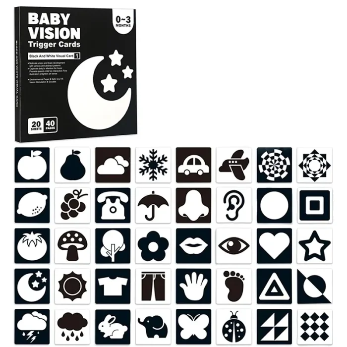 فلش کارت نوزاد سیاه و سفید کد QM271