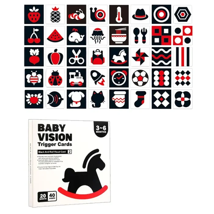 فلش کارت نوزاد سیاه و قرمز کد QM272