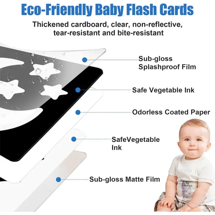 فلش کارت نوزاد سیاه و قرمز کد QM272