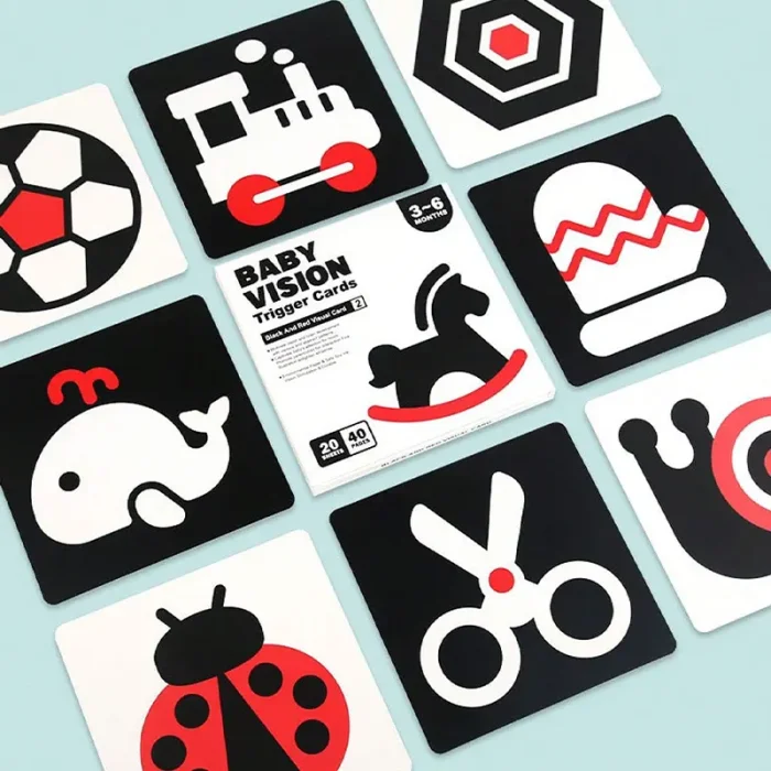 فلش کارت نوزاد سیاه و قرمز کد QM272