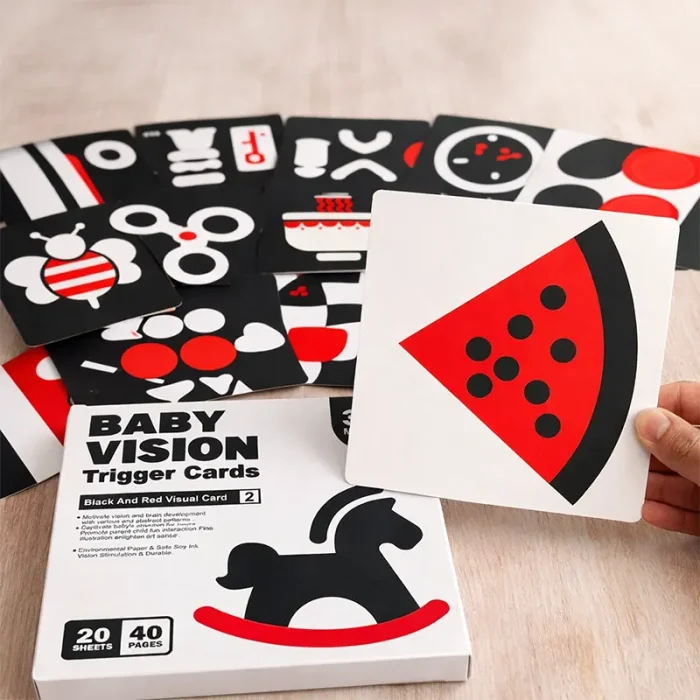 فلش کارت نوزاد سیاه و قرمز کد QM272