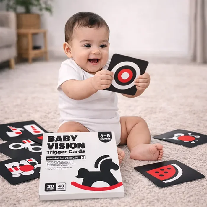 فلش کارت نوزاد سیاه و قرمز کد QM272