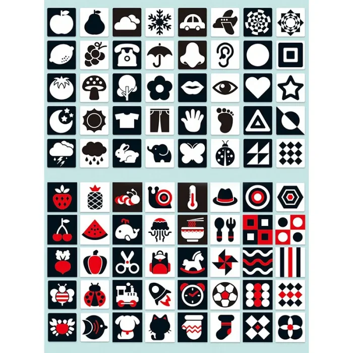 فلش کارت نوزاد سیاه و قرمز کد QM272