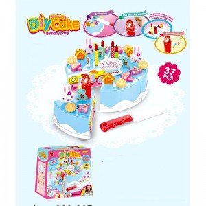 ست کیک تولد 37 تکه آبی موزیکال مدل 88922