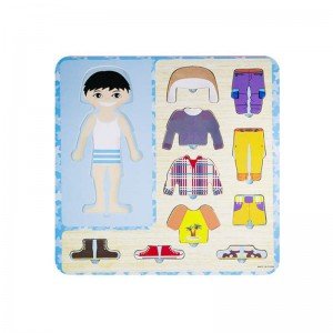 پازل چوبی آموزشی لباس پسرانه مدل 6007