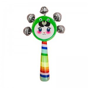 اسباب بازی چوبی جغجغه کودک رنگ سبز دخترانه مدل P/7790/D