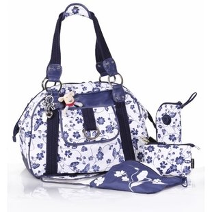 کیف سفيد وسورمه اي 5تكه كودك okiedog مدل 31033