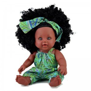 عروسک سیاه پوست با لباس سبز مدل 64114