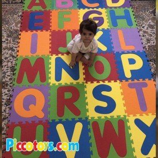 کفپوش (تاتامی) کودک 26 عددی حروف لاتین 33*33 سانتی متری مدل 2028