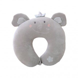 بالش دور گردنی فیل طوسی مدل JW174