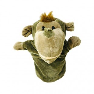 عروسک دستی و نمایشی میمون سبز کدر مدل JW015