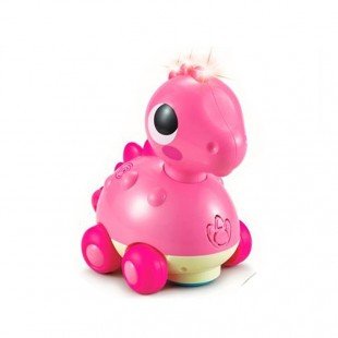 اسباب بازی موزیکال دایناسور صورتی هولی تویز Huile Toys مدل P/6110/SU