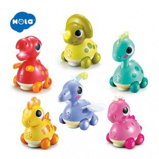 اسباب بازی موزیکال دایناسور بنفش Huile Toys مدل 6110