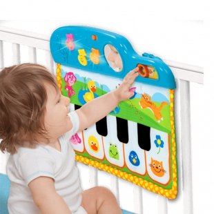 خرید آویز تخت موزیکال تخت کودک Fluffy Cloud Musical Pull Toy little bird 3064