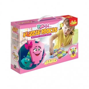 اسباب بازی فکری و پازل 84 تکه صورتی مدل 1108