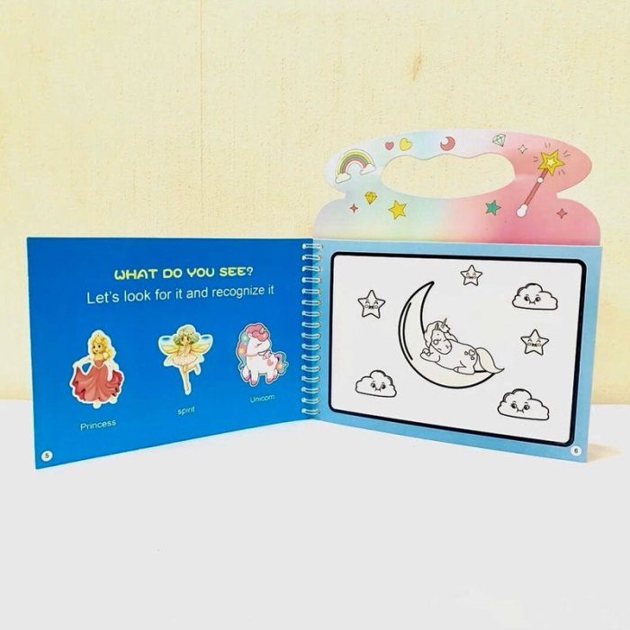کتاب جادویی رنگ آمیزی با آب (مجیک واتر) مدل یونیکورن کد BH213