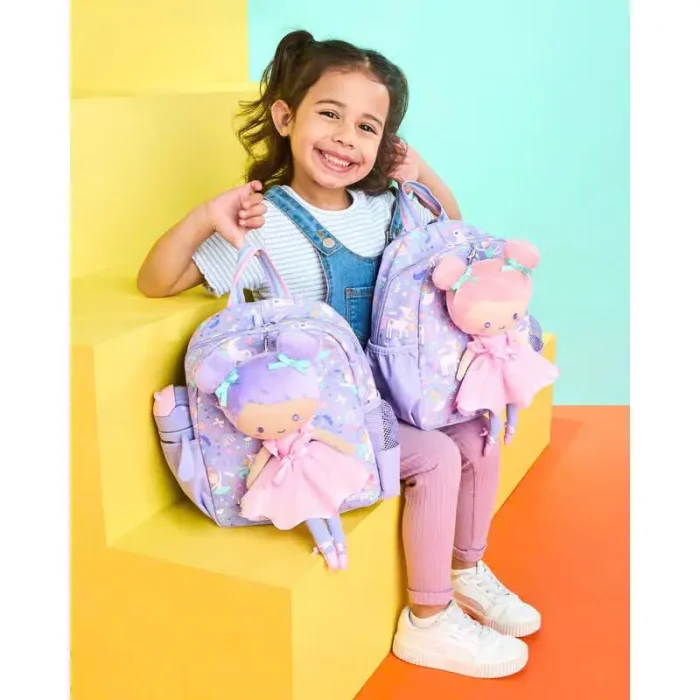 کوله پشتی مهدکودک اسمیگل طرح بالرین مو صورتی کد 74052