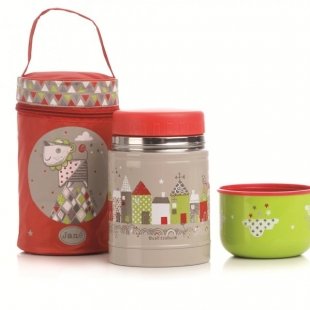 فلاسک غذا استیل طرحدار رنگی jane کد 10493