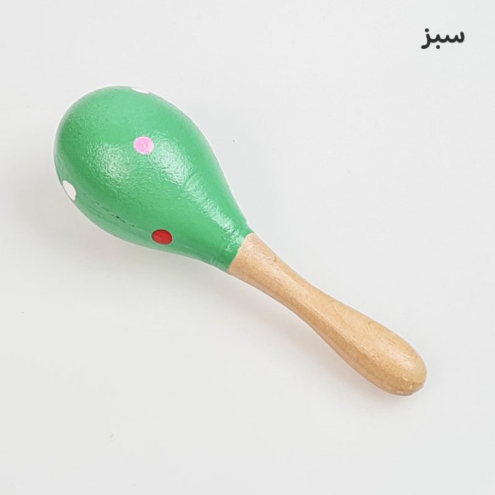 اسباب بازی جغجغه چوبی طرح خال خالی سایز کوچک کد 6827884