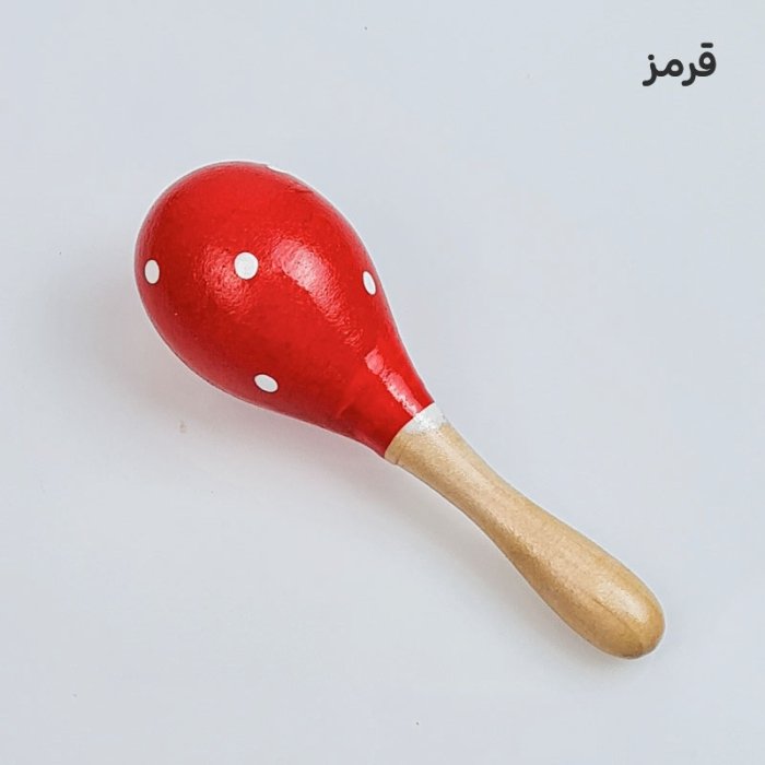 اسباب بازی جغجغه چوبی طرح خال خالی سایز کوچک کد 6827884