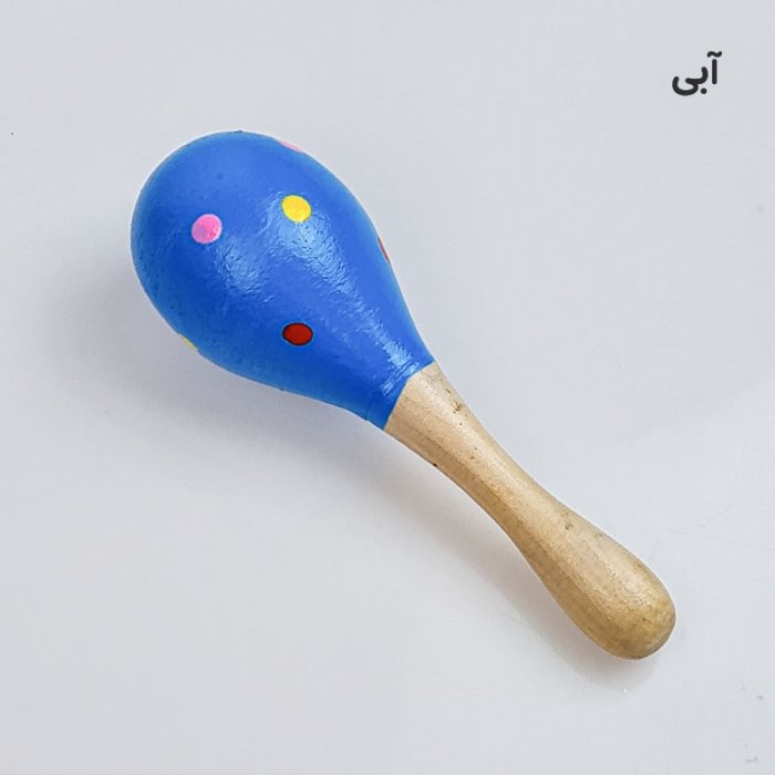 اسباب بازی جغجغه چوبی طرح خال خالی سایز کوچک کد 6827884
