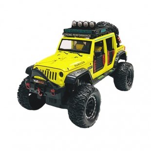 ماشین اسباب بازی فلزی جیپ 4 درب زرد مدل 2376