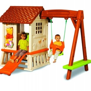 کلبه  با تاب وسرسره کرم و قهو ه ایpic-4012