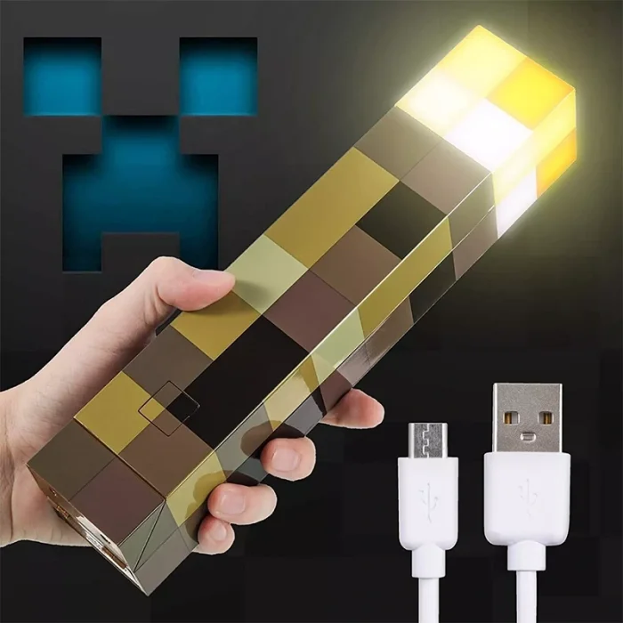 چراغ خواب ماینکرفت مدل مشعل MINECRAFT TORCH کد CTT639
