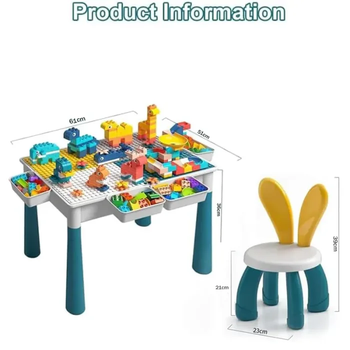 میز لگو بازی به همراه بلوک خانه سازی 150 تکه کد LC0056