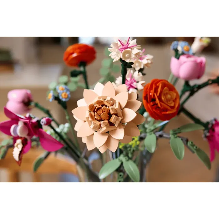لگو مدل دسته گل 749 تکه lego pretty pink flower bouquet کد 10342