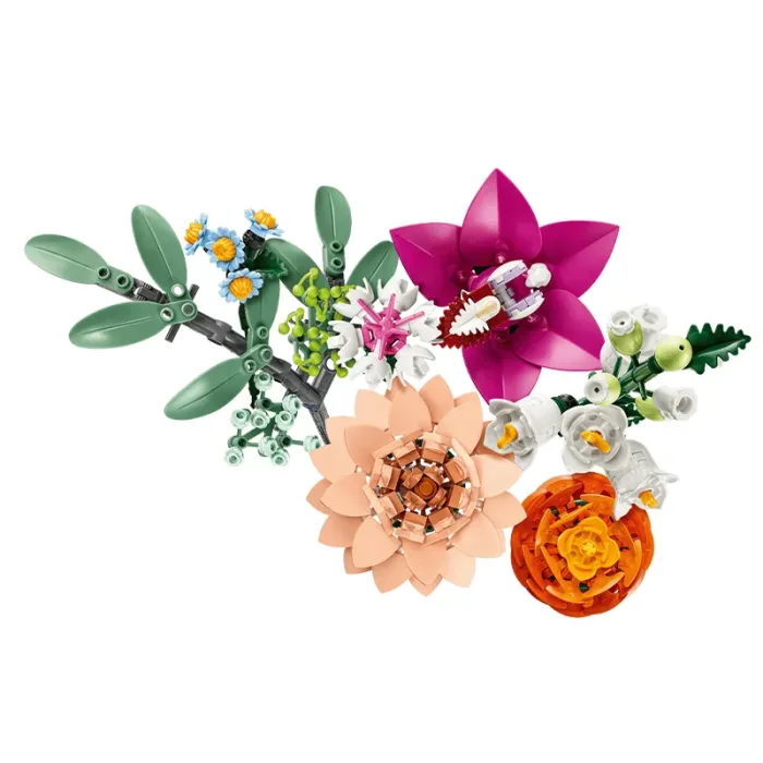 لگو مدل دسته گل 749 تکه lego pretty pink flower bouquet کد 10342