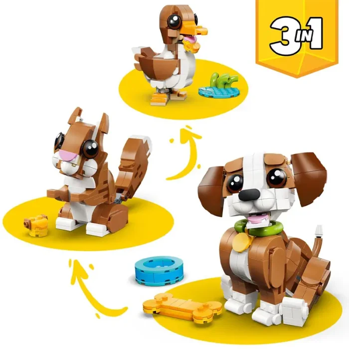 لگو کریتور 336 قطعه 3 در 1 مدل سگ LEGO Creator 3 in 1 puppy  کد 31382