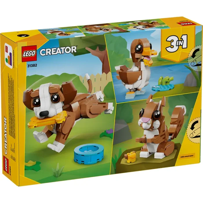 لگو کریتور 336 قطعه 3 در 1 مدل سگ LEGO Creator 3 in 1 puppy  کد 31382