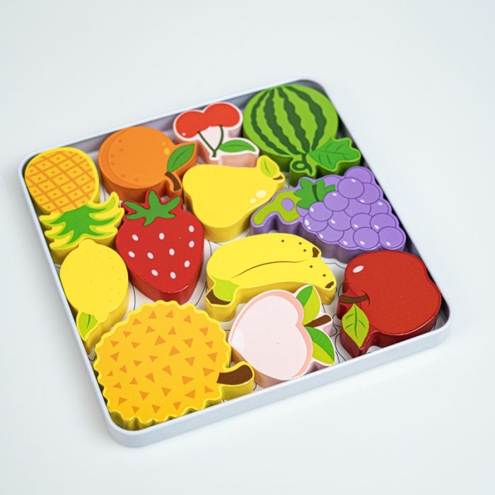 کاتامینو پازل چوبی جعبه فلزی طرح میوه ها کد P/80883/MI