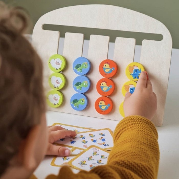 اسباب بازی تطبیق چوبی حیوانات کد JHTOY878
