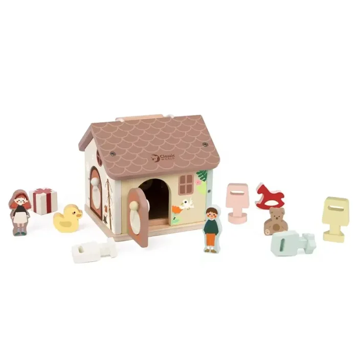 خانه عروسک چوبی کلاسیک ورلد Classic World WOODEN LOCKING HOUSE کد  20270